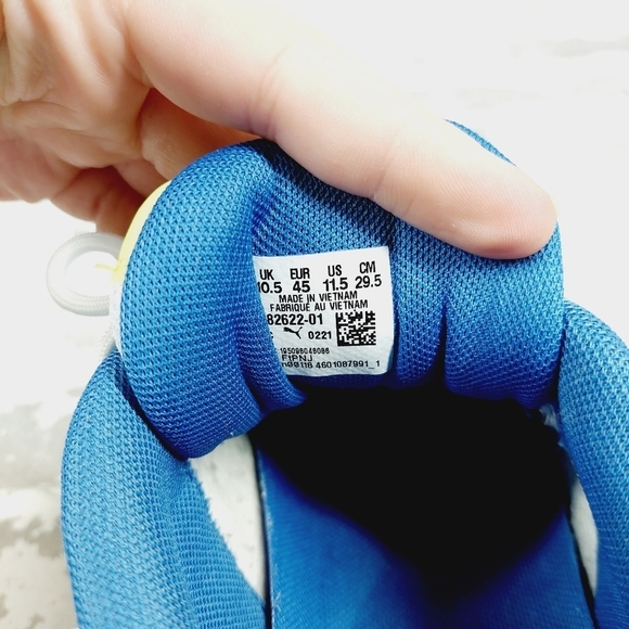 Puma RS Fast Paradise White Blue Lace Up Running Athletic Low Top Sneakers M826 - Picture 8 of 9